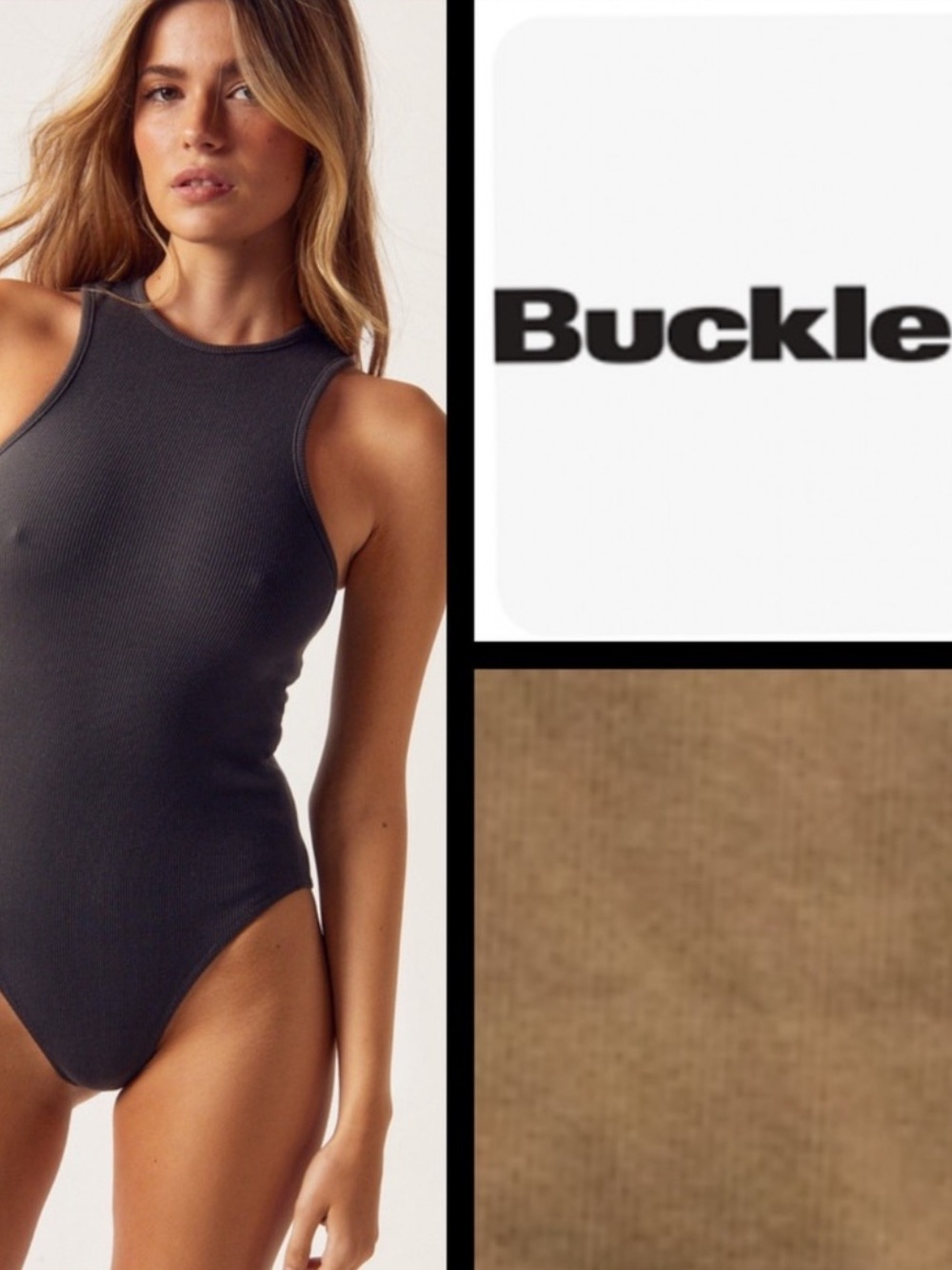 NWT Buckle FCT. with Love Ribbed Bodysuit
